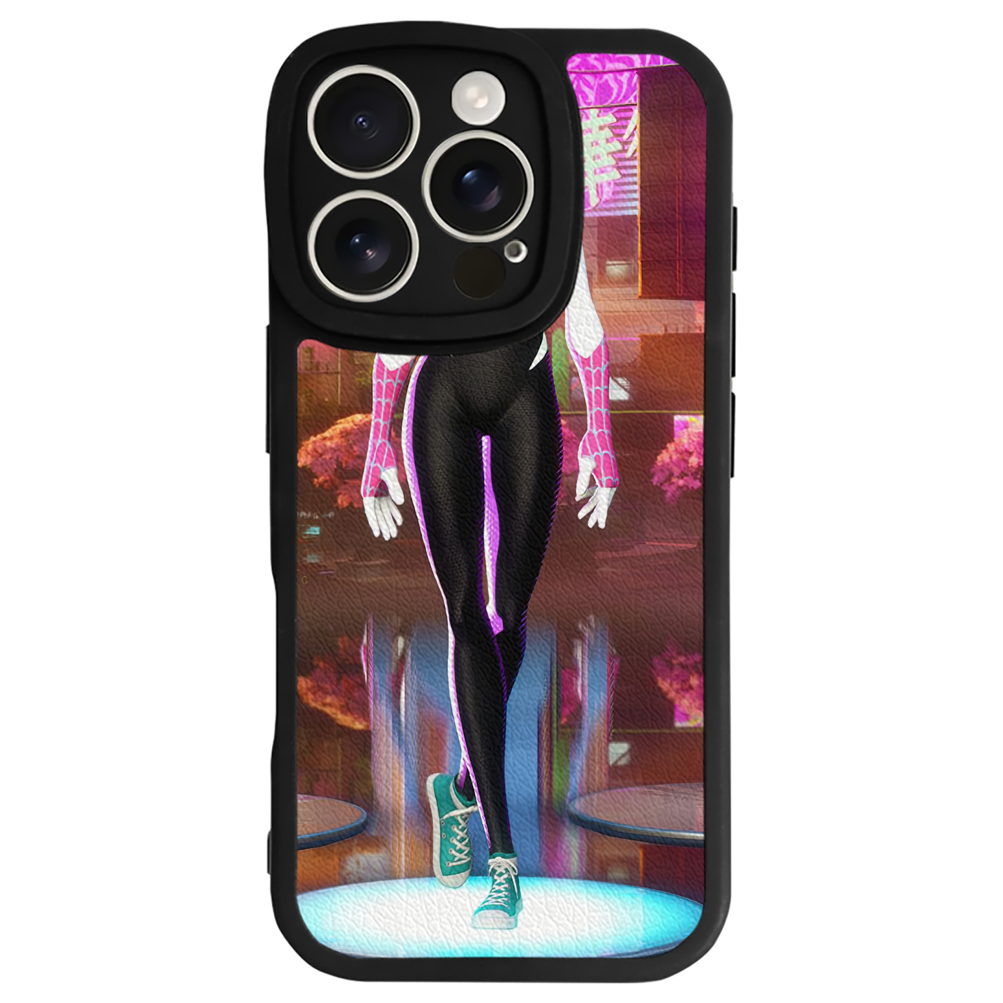（画像用） Spider Man スパイダーマン 【iPhone 16シリーズ対応】シリコンスマホケース（レザー調） 材質：シリコン
